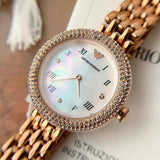 Buy Shop Emporio Armani Rosa Quartz Mother of Pearl White Dial Rose Gold Steel Strap Watch For Women - AR11355 USA Online