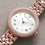Buy Shop Emporio Armani Rosa Quartz Mother of Pearl White Dial Rose Gold Steel Strap Watch For Women - AR11355 USA Online