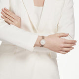Buy Shop Emporio Armani Rosa Quartz Mother of Pearl White Dial Rose Gold Steel Strap Watch For Women - AR11355 USA Online