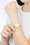 Buy Shop Emporio Armani Rosa Quartz Mother of Pearl White Dial Rose Gold Steel Strap Watch For Women - AR11355 USA Online