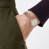Buy Shop Emporio Armani Rosa Quartz Mother of Pearl White Dial Rose Gold Steel Strap Watch For Women - AR11355 USA Online