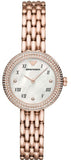 Buy Shop Emporio Armani Rosa Quartz Mother of Pearl White Dial Rose Gold Steel Strap Watch For Women - AR11355 USA Online