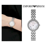 Buy Shop Emporio Armani Rosa Quartz White Dial Silver Steel Strap Watch For Women - AR11354 USA Online