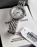 Buy Shop Emporio Armani Rosa Quartz White Dial Silver Steel Strap Watch For Women - AR11354 USA Online