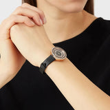 Buy Shop Emporio Armani Rosa Two Hand Black Dial Black Leather Strap Watch For Women - AR11493 USA Online