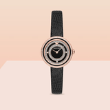 Buy Shop Emporio Armani Rosa Two Hand Black Dial Black Leather Strap Watch For Women - AR11493 USA Online