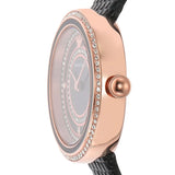 Buy Shop Emporio Armani Rosa Two Hand Black Dial Black Leather Strap Watch For Women - AR11493 USA Online