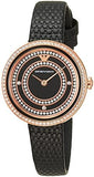 Buy Shop Emporio Armani Rosa Two Hand Black Dial Black Leather Strap Watch For Women - AR11493 USA Online