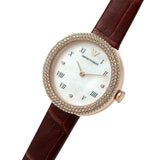 Buy Shop Emporio Armani Rosa Two Hand White Dial Red Leather Strap Watch For Women - AR11357 USA Online