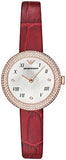 Buy Shop Emporio Armani Rosa Two Hand White Dial Red Leather Strap Watch For Women - AR11357 USA Online