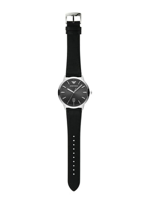 Buy Shop Emporio Armani Ruggero Black Dial Black Leather Strap Watch for Men - AR11193 USA Online