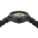 Buy Shop Emporio Armani Sea Explorer Automatic Yellow Dial Black Silicone Strap Watch For Men - AR60085 USA Online