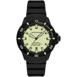 Buy Shop Emporio Armani Sea Explorer Automatic Yellow Dial Black Silicone Strap Watch For Men - AR60085 USA Online