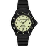 Buy Shop Emporio Armani Sea Explorer Automatic Yellow Dial Black Silicone Strap Watch For Men - AR60085 USA Online