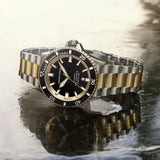 Buy Shop Emporio Armani Sea Explorer Black Dial Two Tone Steel Strap Watch for Men - AR60089 USA Online