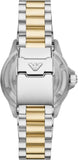 Buy Shop Emporio Armani Sea Explorer Black Dial Two Tone Steel Strap Watch for Men - AR60089 USA Online