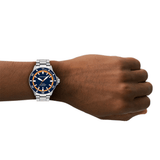 Buy Shop Emporio Armani Sea Explorer Blue Dial Silver Steel Strap Watch for Men - AR60090 USA Online