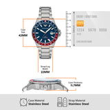 Buy Shop Emporio Armani Sea Explorer GMT Blue Dial Silver Steel Strap Watch For Men - AR11590 USA Online