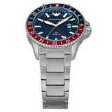 Buy Shop Emporio Armani Sea Explorer GMT Blue Dial Silver Steel Strap Watch For Men - AR11590 USA Online
