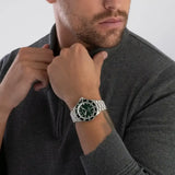 Buy Shop Emporio Armani Sea Explorer Green Dial Silver Steel Strap Watch for Men - AR60088 USA Online