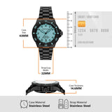 Buy Shop Emporio Armani Sea Explorer Turquoise Blue Dial Black Steel Strap Watch for Men - AR60084 USA Online