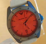 Buy Shop Emporio Armani Sigma Analog Orange Dial Grey Silicone Strap Watch For Men - AR11218 USA Online