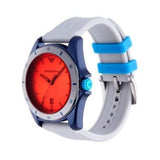 Buy Shop Emporio Armani Sigma Analog Orange Dial Grey Silicone Strap Watch For Men - AR11218 USA Online
