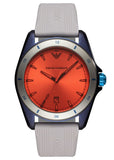 Buy Shop Emporio Armani Sigma Analog Orange Dial Grey Silicone Strap Watch For Men - AR11218 USA Online