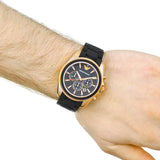 Buy Shop Emporio Armani Sigma Chronograph Black Dial Black SIlicon Strap Watch For Men - AR6066 USA Online