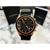 Buy Shop Emporio Armani Sigma Chronograph Black Dial Black SIlicon Strap Watch For Men - AR6066 USA Online