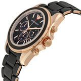 Buy Shop Emporio Armani Sigma Chronograph Black Dial Black SIlicon Strap Watch For Men - AR6066 USA Online