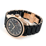 Buy Shop Emporio Armani Sigma Chronograph Black Dial Black SIlicon Strap Watch For Men - AR6066 USA Online