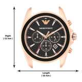 Buy Shop Emporio Armani Sigma Chronograph Black Dial Black SIlicon Strap Watch For Men - AR6066 USA Online
