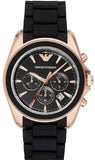 Buy Shop Emporio Armani Sigma Chronograph Black Dial Black SIlicon Strap Watch For Men - AR6066 USA Online