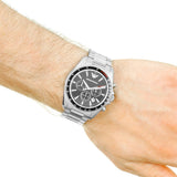 Buy Shop Emporio Armani Sigma Chronograph Black Dial Silver Steel Strap Watch For Men - AR6098 USA Online