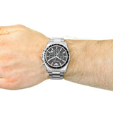 Buy Shop Emporio Armani Sigma Chronograph Black Dial Silver Steel Strap Watch For Men - AR6098 USA Online