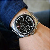 Buy Shop Emporio Armani Sigma Chronograph Black Dial Silver Steel Strap Watch For Men - AR6098 USA Online
