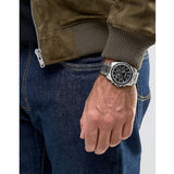 Buy Shop Emporio Armani Sigma Chronograph Black Dial Silver Steel Strap Watch For Men - AR6098 USA Online