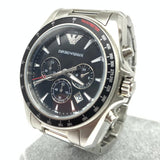Buy Shop Emporio Armani Sigma Chronograph Black Dial Silver Steel Strap Watch For Men - AR6098 USA Online
