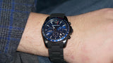Buy Shop Emporio Armani Sigma Chronograph Blue Dial Black Silicone Strap Watch For Men - AR6121 USA Online