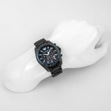 Buy Shop Emporio Armani Sigma Chronograph Blue Dial Black Silicone Strap Watch For Men - AR6121 USA Online