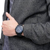 Buy Shop Emporio Armani Sigma Chronograph Blue Dial Black Silicone Strap Watch For Men - AR6121 USA Online