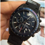 Buy Shop Emporio Armani Sigma Chronograph Blue Dial Black Silicone Strap Watch For Men - AR6121 USA Online