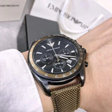 Buy Shop Emporio Armani Sigma Chronograph Gray Dial Green Nylon Strap Watch for Men - AR6130 USA Online