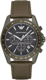 Buy Shop Emporio Armani Sigma Chronograph Gray Dial Green Nylon Strap Watch for Men - AR6130 USA Online