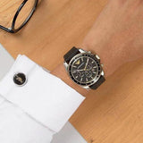 Buy Shop Emporio Armani Sigma Chronograph lack Dial Black Rubber Strap Watch For Men - AR80003 USA Online