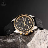 Buy Shop Emporio Armani Sigma Chronograph lack Dial Black Rubber Strap Watch For Men - AR80003 USA Online