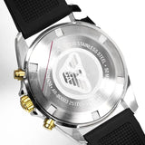 Buy Shop Emporio Armani Sigma Chronograph lack Dial Black Rubber Strap Watch For Men - AR80003 USA Online