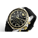 Buy Shop Emporio Armani Sigma Chronograph lack Dial Black Rubber Strap Watch For Men - AR80003 USA Online