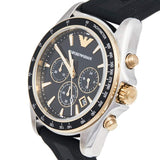 Buy Shop Emporio Armani Sigma Chronograph lack Dial Black Rubber Strap Watch For Men - AR80003 USA Online